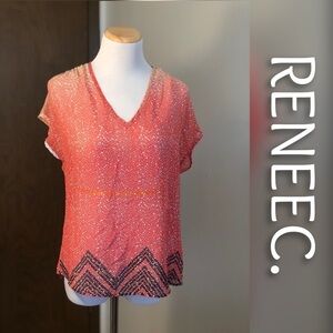 Colorful geometric RENEEC. Blouse​